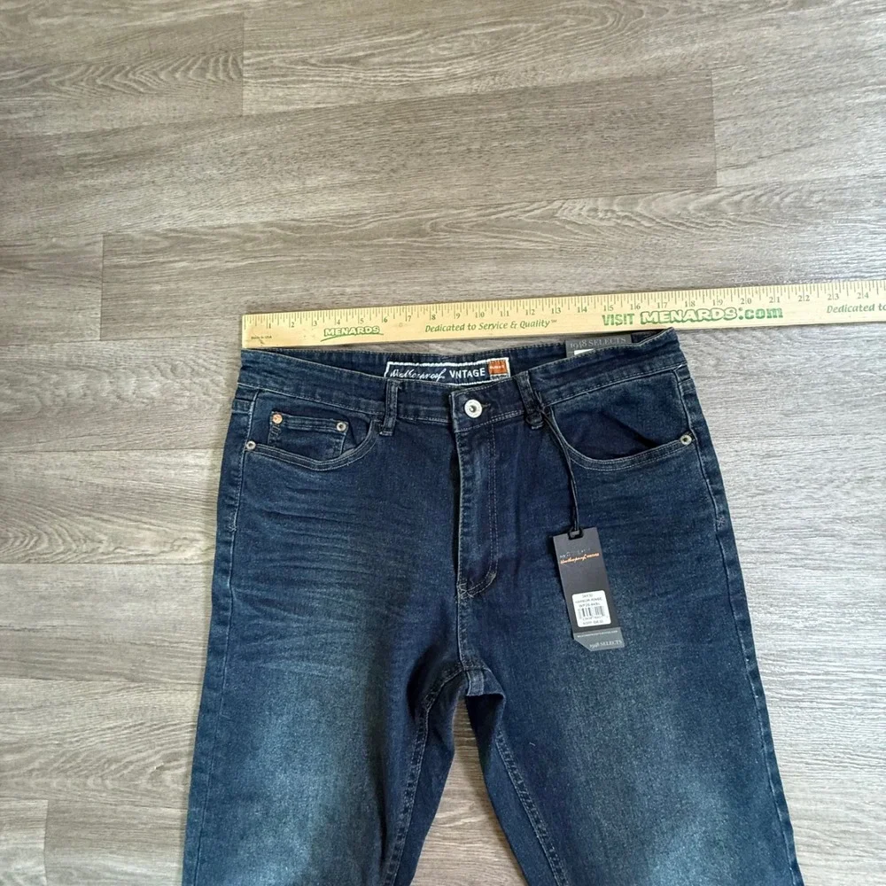 Weatherproof Vintage Mens Cyclone Slim Fit Jeans Harbor Rinse 34x30 NWT Stretch